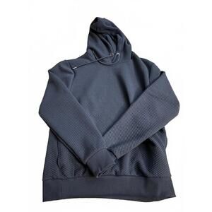 Porter & Ash Jacquard Interlock Hoodie in Navy Blue - Men’s Medium